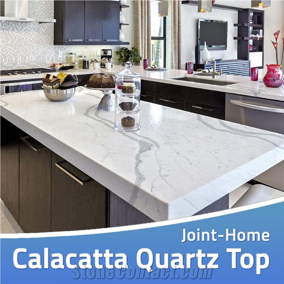 Cheap Calacatta Quartz Stone Kitchen Countertops