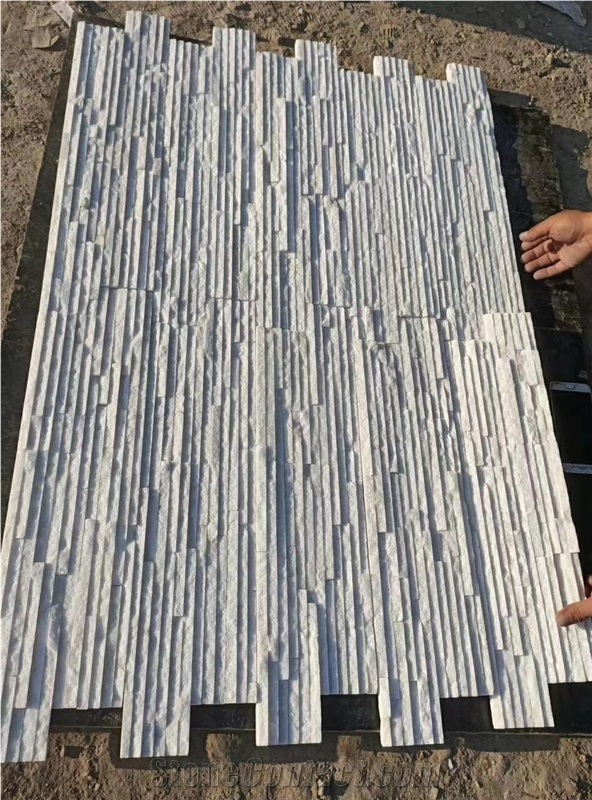 China Natural Crystal White Stacked Split Culture Slate