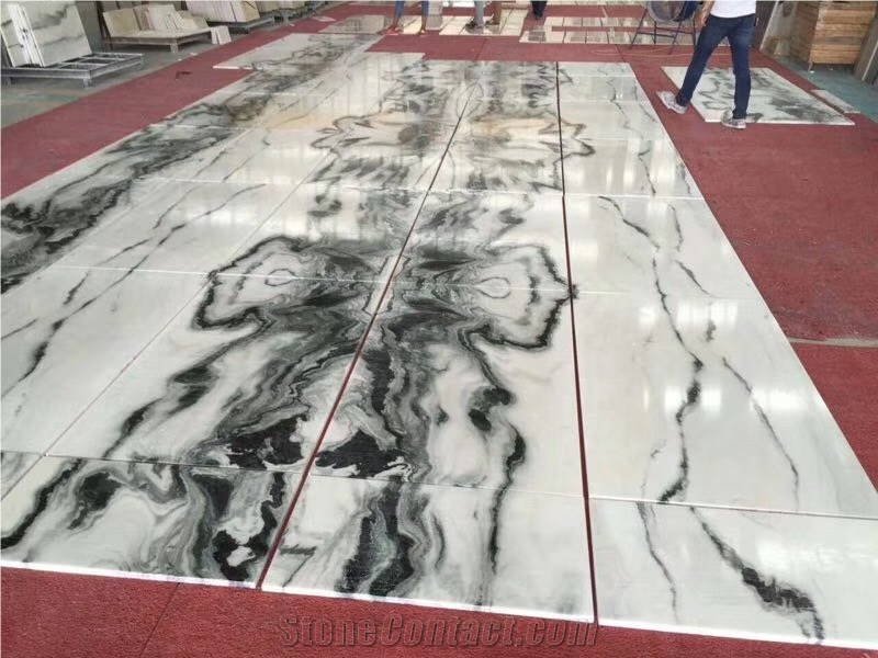 China Panda White Marble Flooring Walling Tiles
