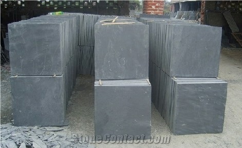 Chinese Black Slate Flooring Wall Covering Tiles