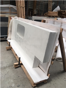 Chinese Cheap Pure White Quartz Stone Countertops