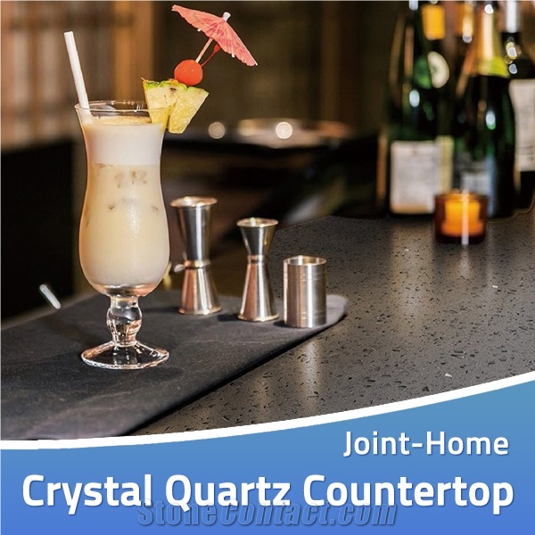 Crystal Grey Engineered Quartz Stone Countertops