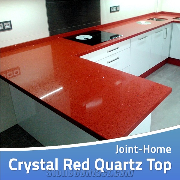 Crystal Red 8300 Aurora Rubini Quartz Countertops