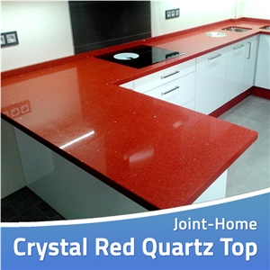Crystal Red 8300 Aurora Rubini Quartz Countertops
