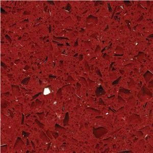 Crystal Red 8300 Aurora Rubini Quartz Stone Slabs
