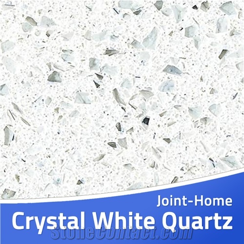 Crystal Sparkle White Artificial Stone Quartz Slab