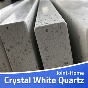 Crystal White Vogue Java Chip Quartz Stone Slabs