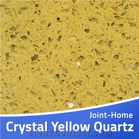 Crystal Yellow Lemon Quartz Manmade Stone Slabs