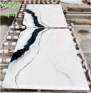 Customized Panda White Marble Floor Wall Tile Slab