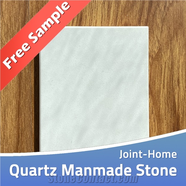 Free Sample Pure White Colors Quartz Stone Slabs