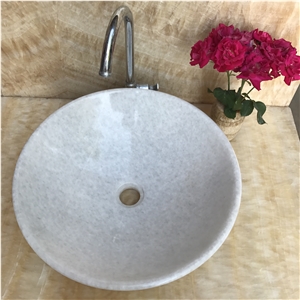Guangxi White Marble Rectangle Polished Basin Sink