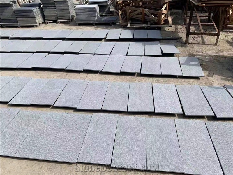 Hainan Black Lava Stone Wall Flooring Application
