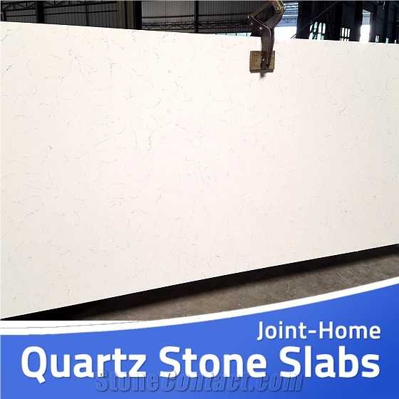 Iced Pearl Perla Organic White Quartz Stone Slabs