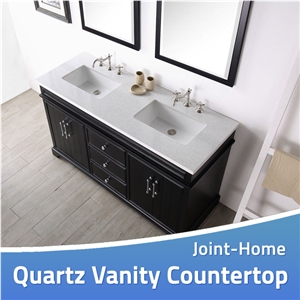 Iconic White Single Cabinet Quartz Bathroom Tops