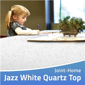 Jazz White Crystal Quartz Stone Island Countertops