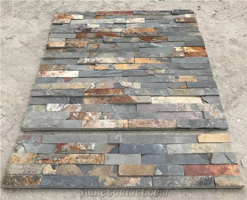 Multicolor Rusty Color Culture Stone Wall Tiles