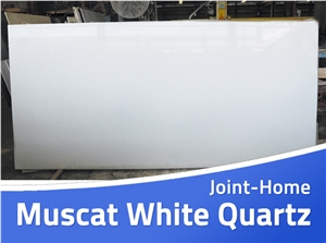 Muscat White Big Artificial Quartz Stone Tile Slab