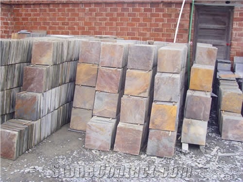 Natural Multicolor Rusty Slate Stone Tiles
