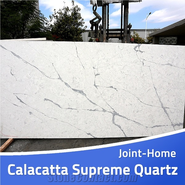 New Calacatta Calcutta Supreme Quartz Surface Slab