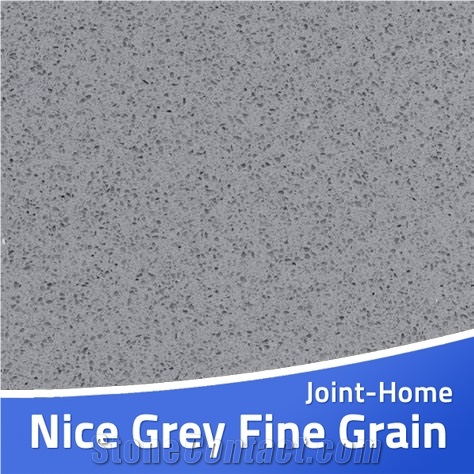 Nice Grey Fine Grain Small Crystal Quartz Slabs