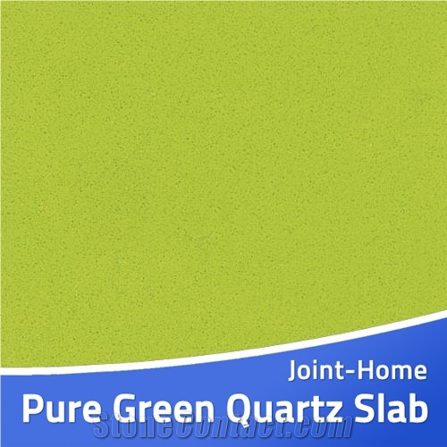 Pure Green Color Engineered Stone Quartz Slabs