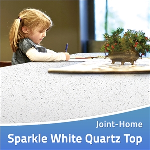 Sparkle Speckle White Bright Quartz Top Countertop