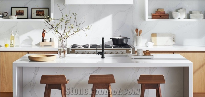 Sparkling Iced White Artificial Stone Countertops
