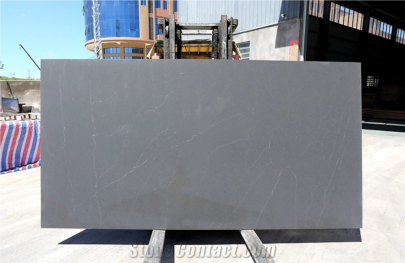 Steel Pietra Grey Artificial Quartz Stone Slabs