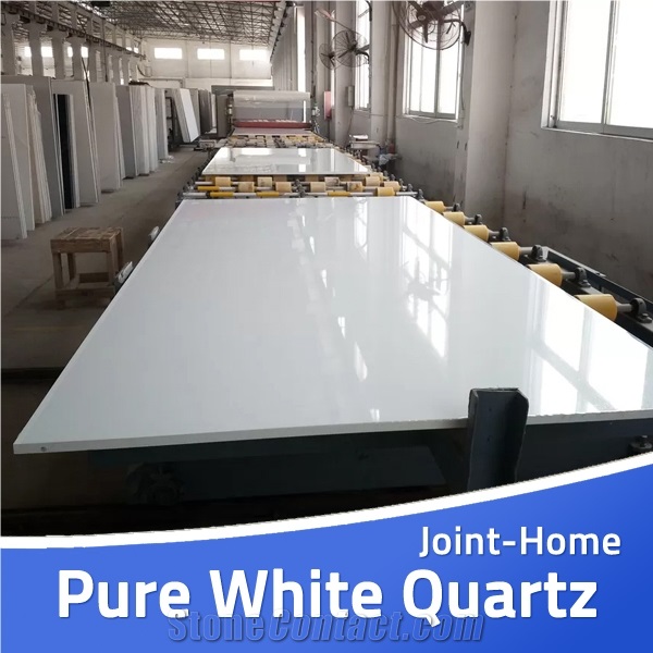 White Zeus Quartz Artificial Jumbo Stone Tile Slab
