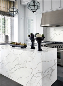 Zodiaq Veined Quartz Stone Kitchen Cabinet Worktop