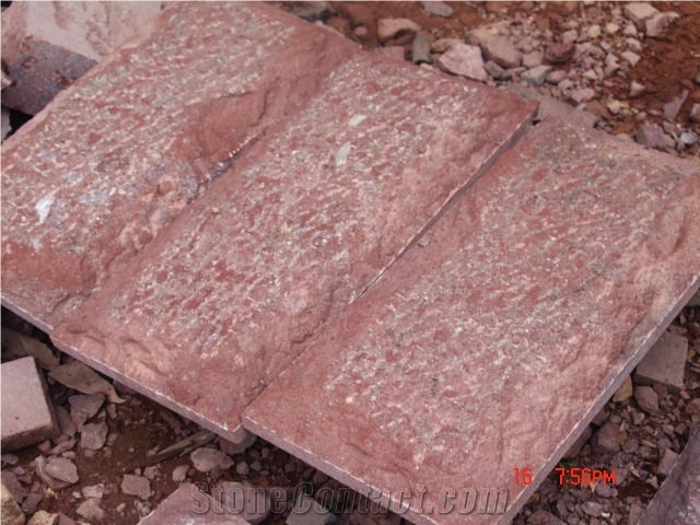 Porphyry Red Porfido Pavers, Blind Stone