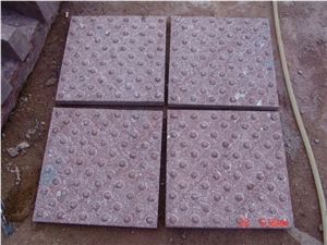 Porphyry Red Rosa Porfido Blind Pavers, Dayang Red Porphyry Pavement Tiles