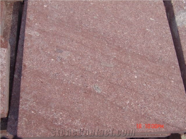 Red Porphy Paving Tiles Flamed Driveway