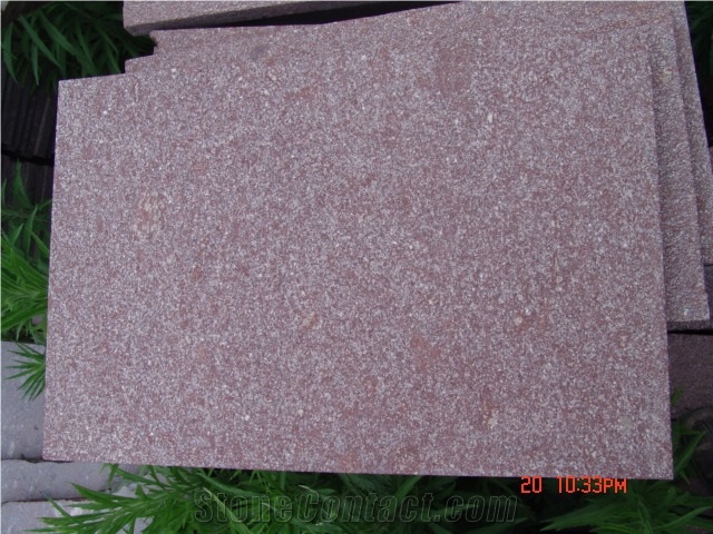 Red Porphy Paving Tiles Flamed Driveway