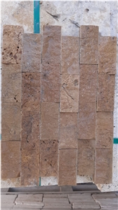 Noce Travertine Split Face 5x15 cm Stone Mosaic Tiles