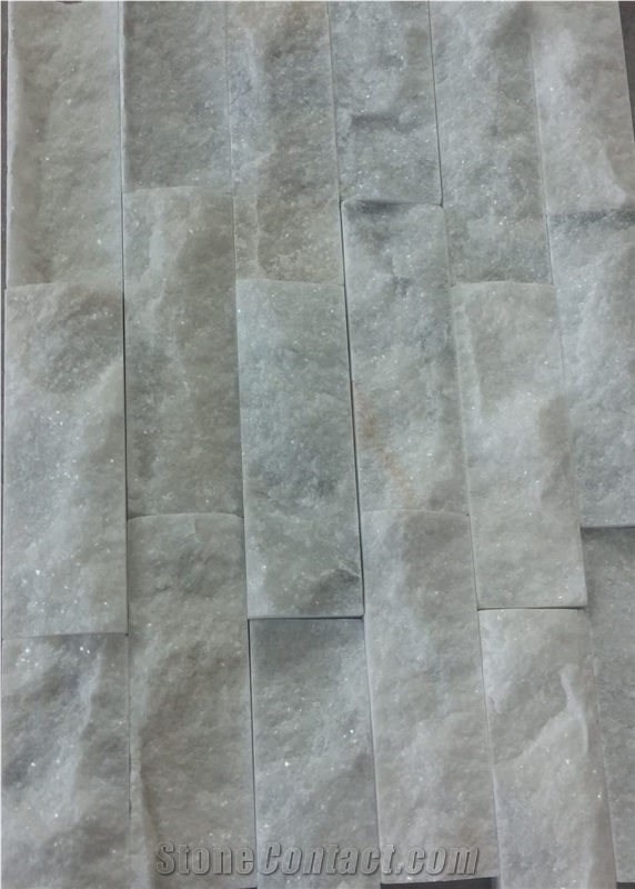 Smoky White Marble Split Face 5x15 cm Mosaic Tiles