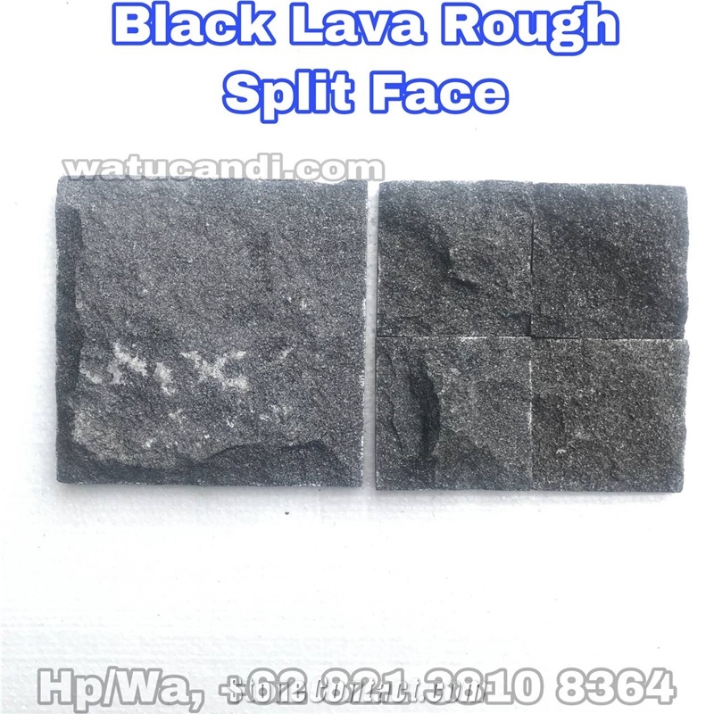 Black Lava Rough Split Face Batu Alam Candi