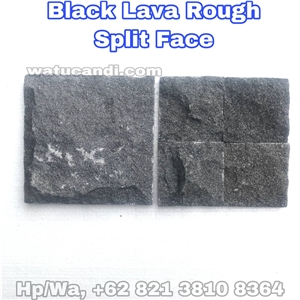 Black Lava Rough Split Face Batu Alam Candi