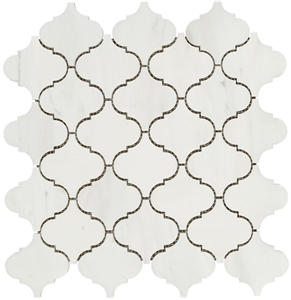 Km-116 Arabesk Mosaic White Dolamit Lantern Mosaic