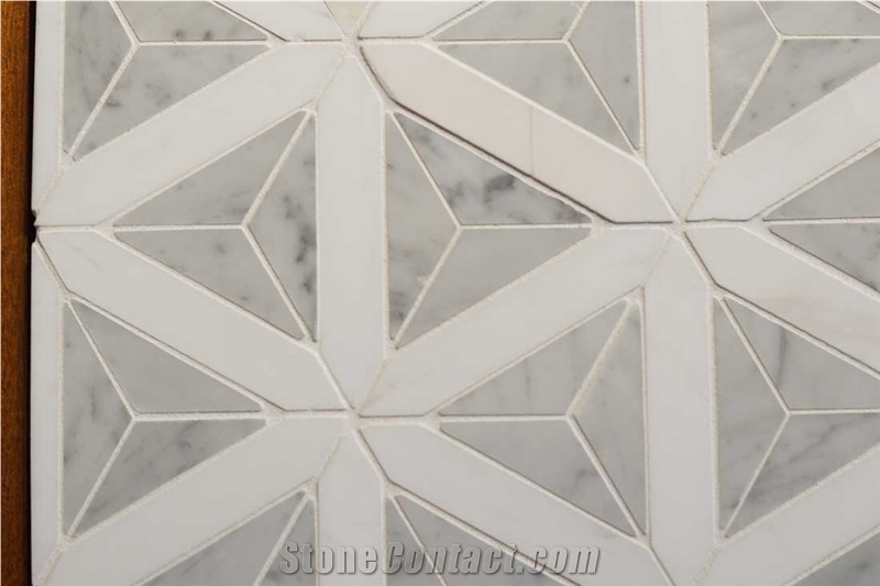 Carrara White Marble Pattern Mosaic Wall Tiles
