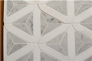 Carrara White Marble Pattern Mosaic Wall Tiles