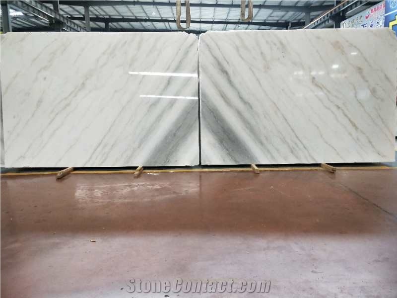 Bookmatched Guangxi White Marble Slabs&Tiles