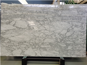 Arabescato White Marble Slabs with Grey Veins