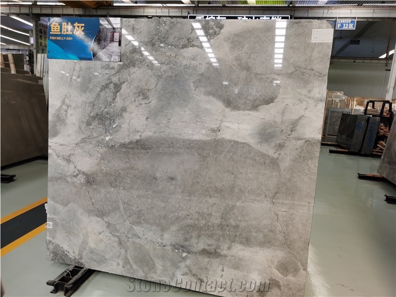 Fish Belly Super White Marble Slabs for Countertop