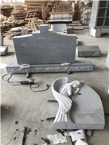 Granite Carved Angel Memorial Headstone Monuments