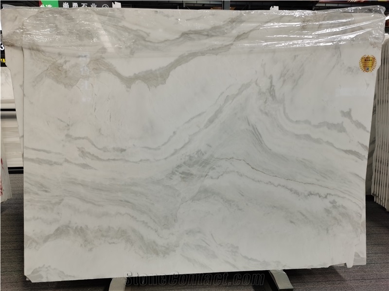 New Whitish Fish Belly Marble Tiles Floor Slabs