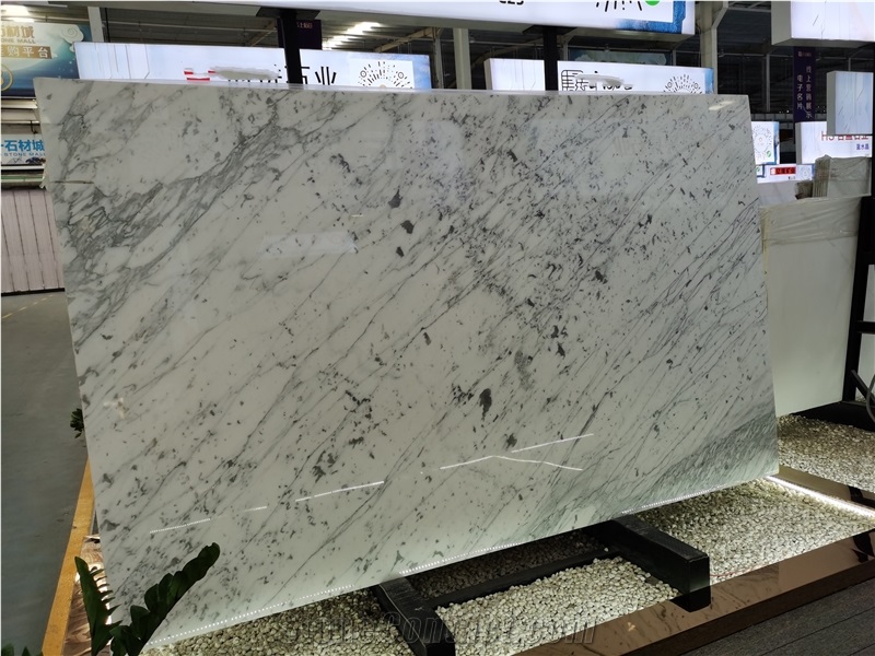 Polished Bianco Carrara White Marble Slabs & Tiles