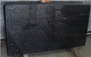 Prefab Black Galaxy Granite Kitchen Counter Tops