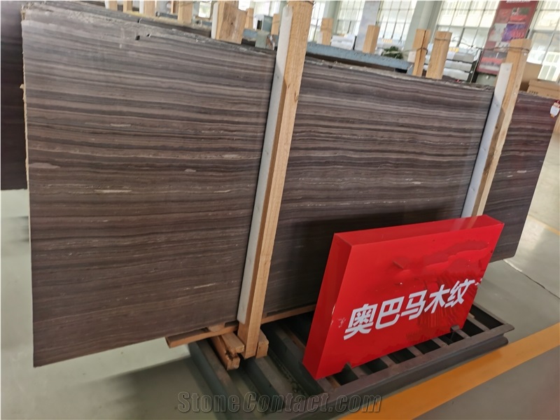 Tobacco Brown Marble Abama Wooden Slabs Tiles