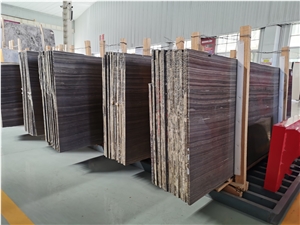 Tobacco Brown Marble Abama Wooden Slabs Tiles